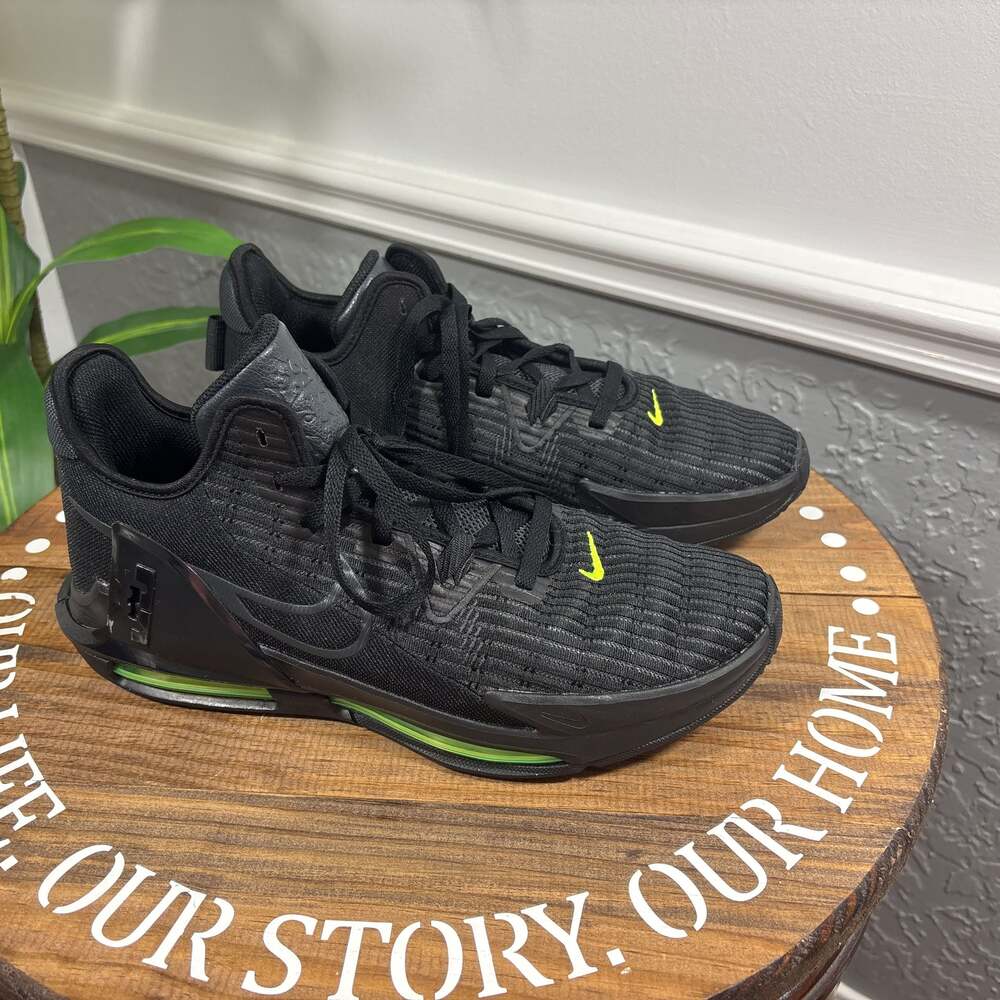 Nike LeBron Witness VI Men's Basketball Trainers Sneakers Shoes Black/Volt - 12